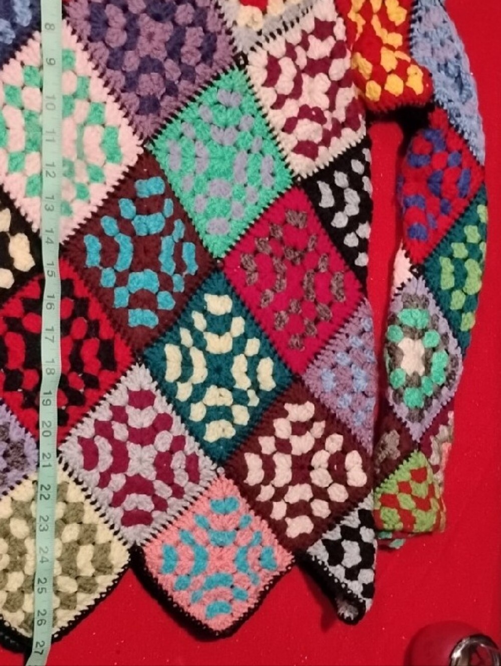 Multicolor Patchwork Crochet Sweater Tunic - Women - Picture 8 of 12